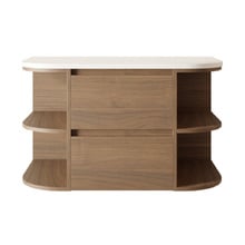 Avion 900mm Wall Hung Single Vanity with Solid Surface Countertop
